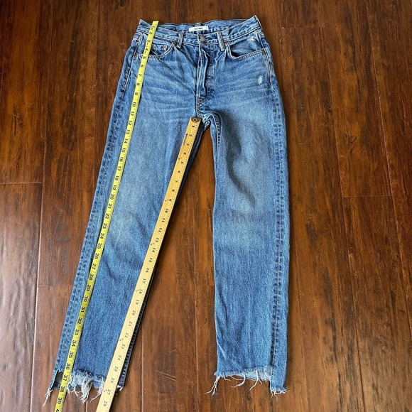 GRLFRND The Helena Straight Leg Jean in Close To You Raw Hem - Picture 13 of 14